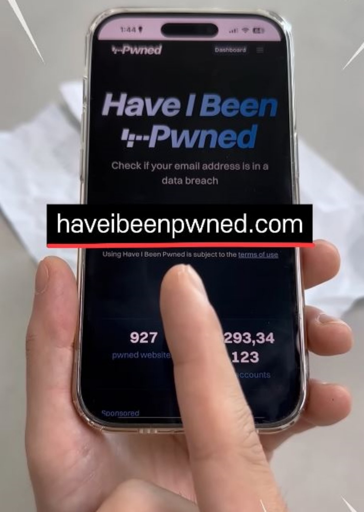 'haveibeenpwned.com' 사이트 모습. / 유튜브 '일단체크'