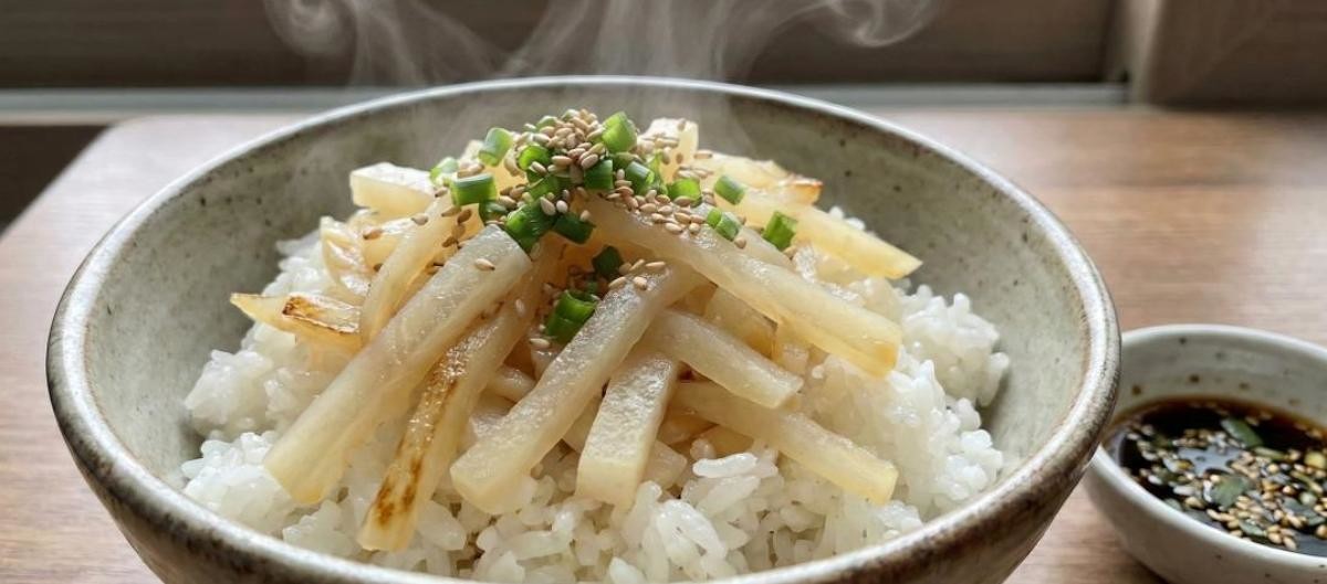 완성된 무밥. 기사 내용을 바탕으로 제작한 자료사진.