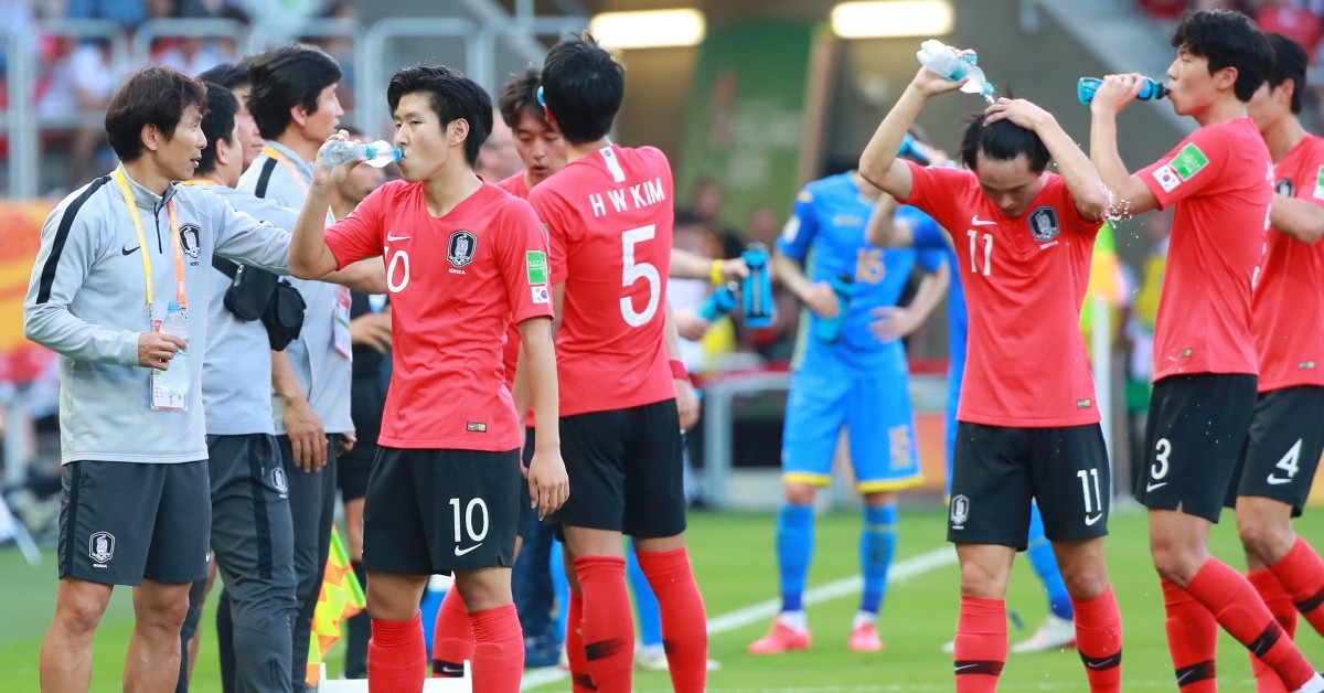 한국 축구 국가대표팀의 쿨링 브레이크 / 연합뉴스