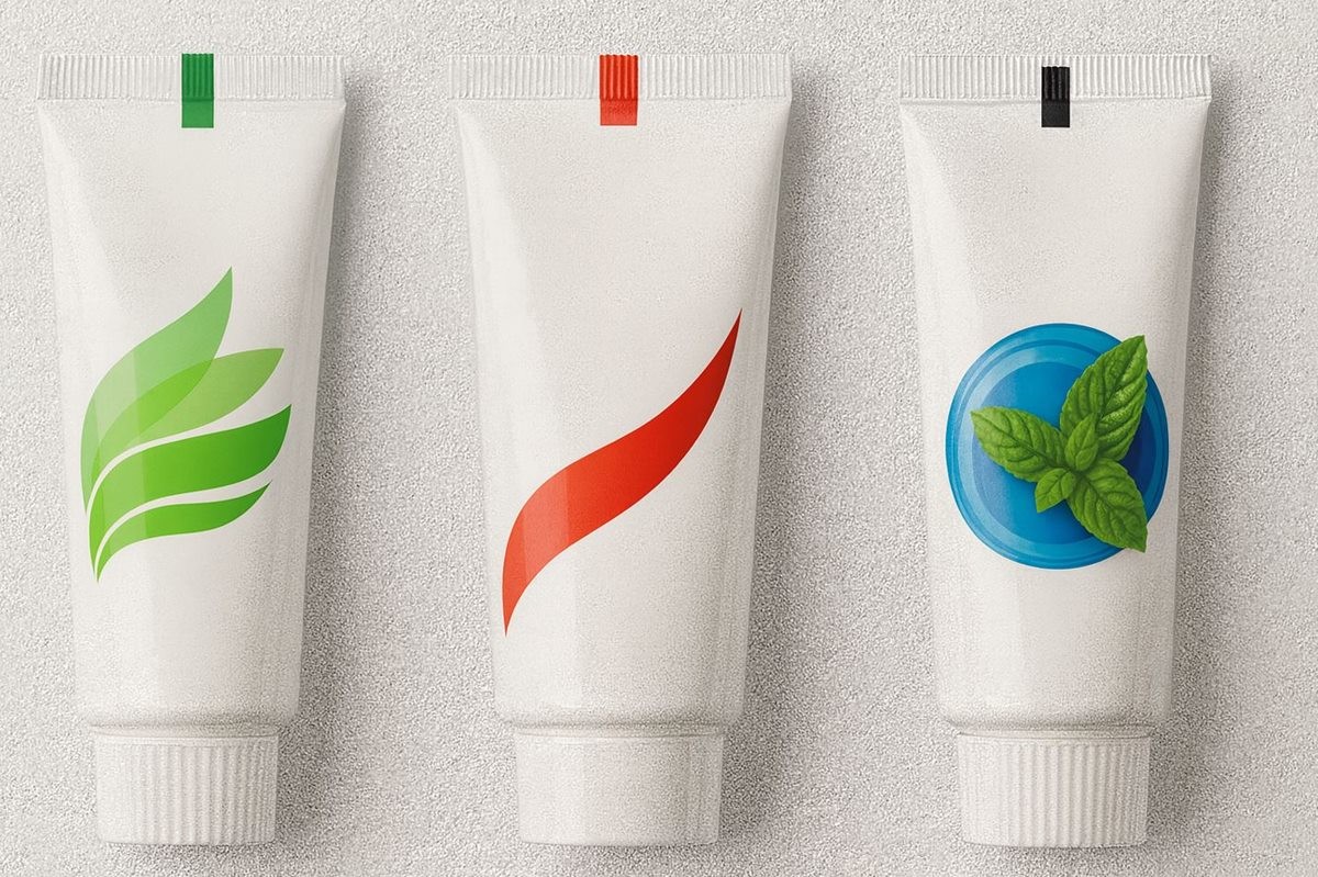 치약 튜브 끝에 있는 '네모 색깔' 의미는? 기사 이해를 돕기 위해 AI를 활용해 제작한 자료 사진입니다. 실제 모습과 다소 차이가 있을 수 있습니다.