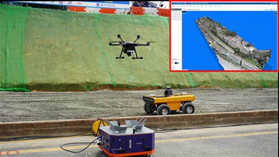 첨단장비(다중드론과 UGV 현장지형 스캐닝)와 AI 기술을 접목해 안전하고 스마트한 작업환경을 조성하고 있다.