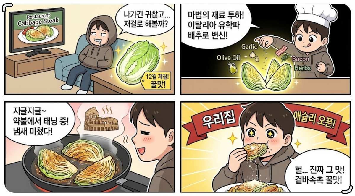 [만화] '애슐리에서 먹던 그 요리를 우리 집에서도?!'