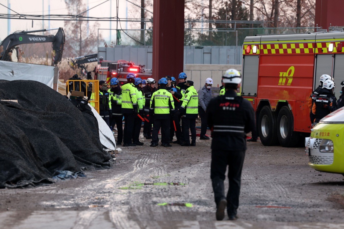 지난 11일 광주 서구 치평동 광주대표도서관 현장에 경찰이 출입을 통제하고 있다. / 뉴스1