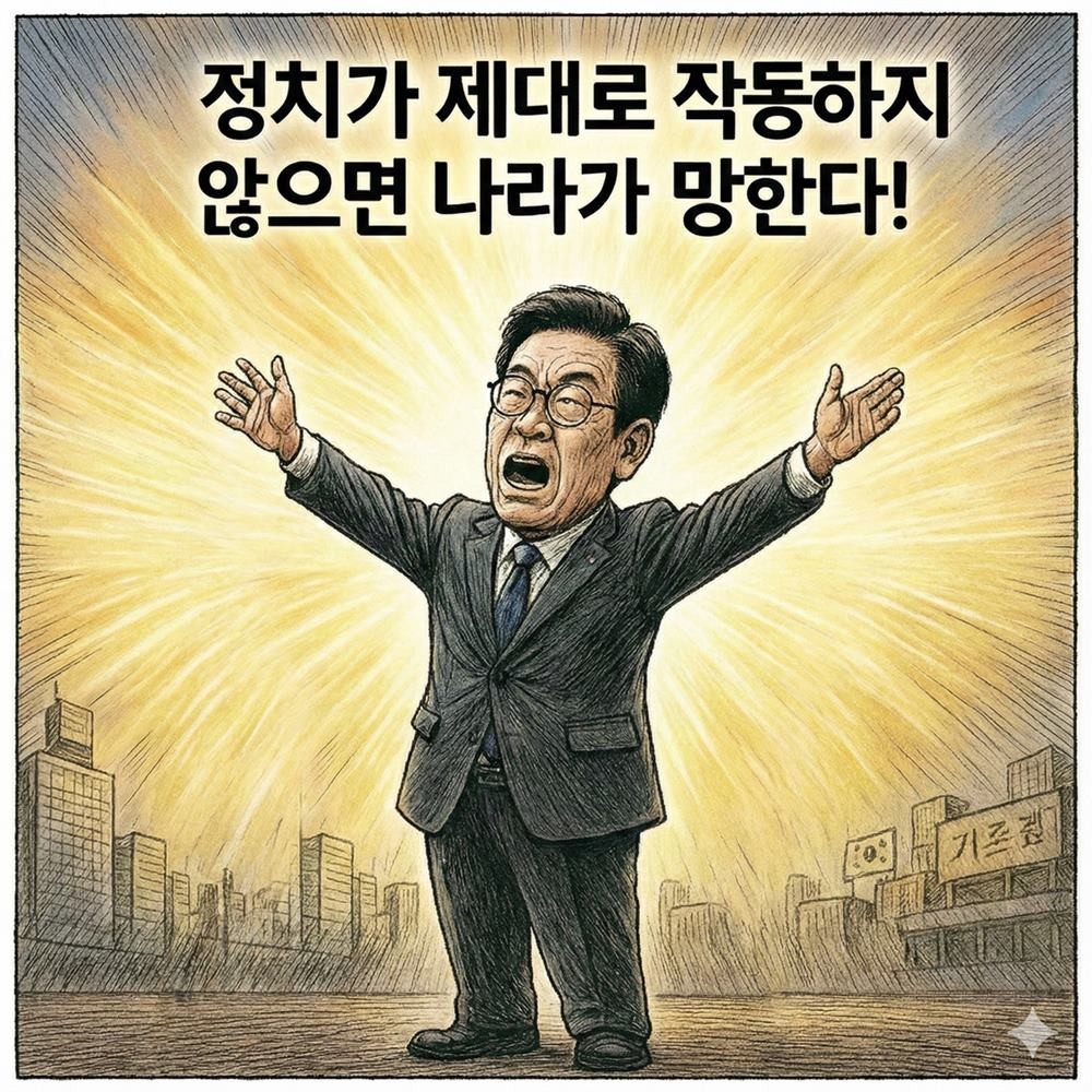 [만평] 이재명 대통령 발언 관련 만평 이미지 / 위키트리