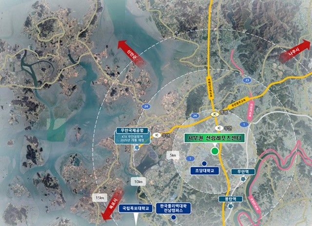 공립 산림레포츠센터 위치도