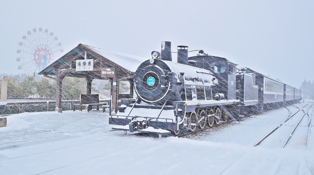 겨울 증기기관차