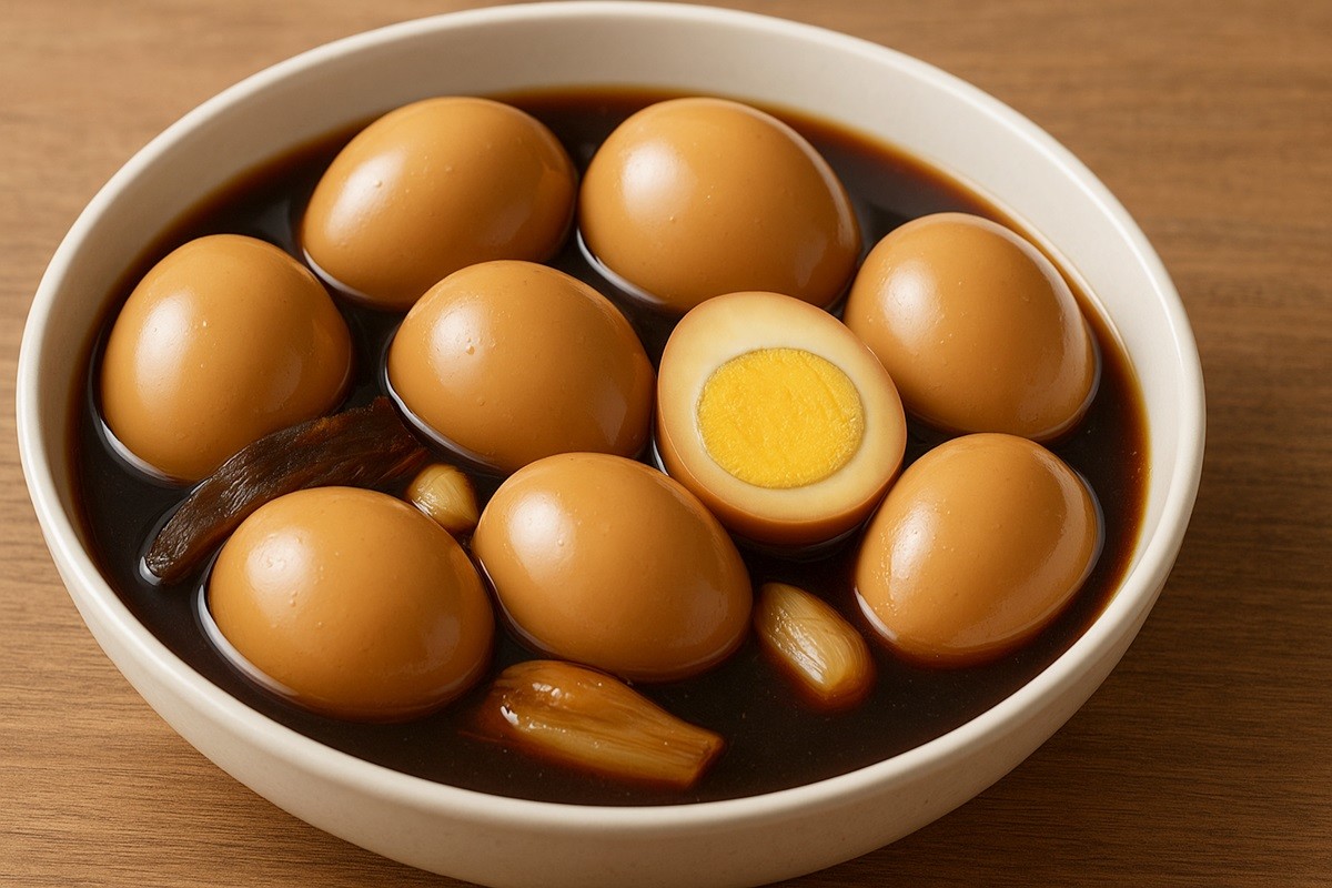 한국인들이 좋아해 국민 반찬으로 불리는 계란장조림 모습. 기사 이해를 돕기 위해 AI를 활용해 제작한 자료 사진입니다.