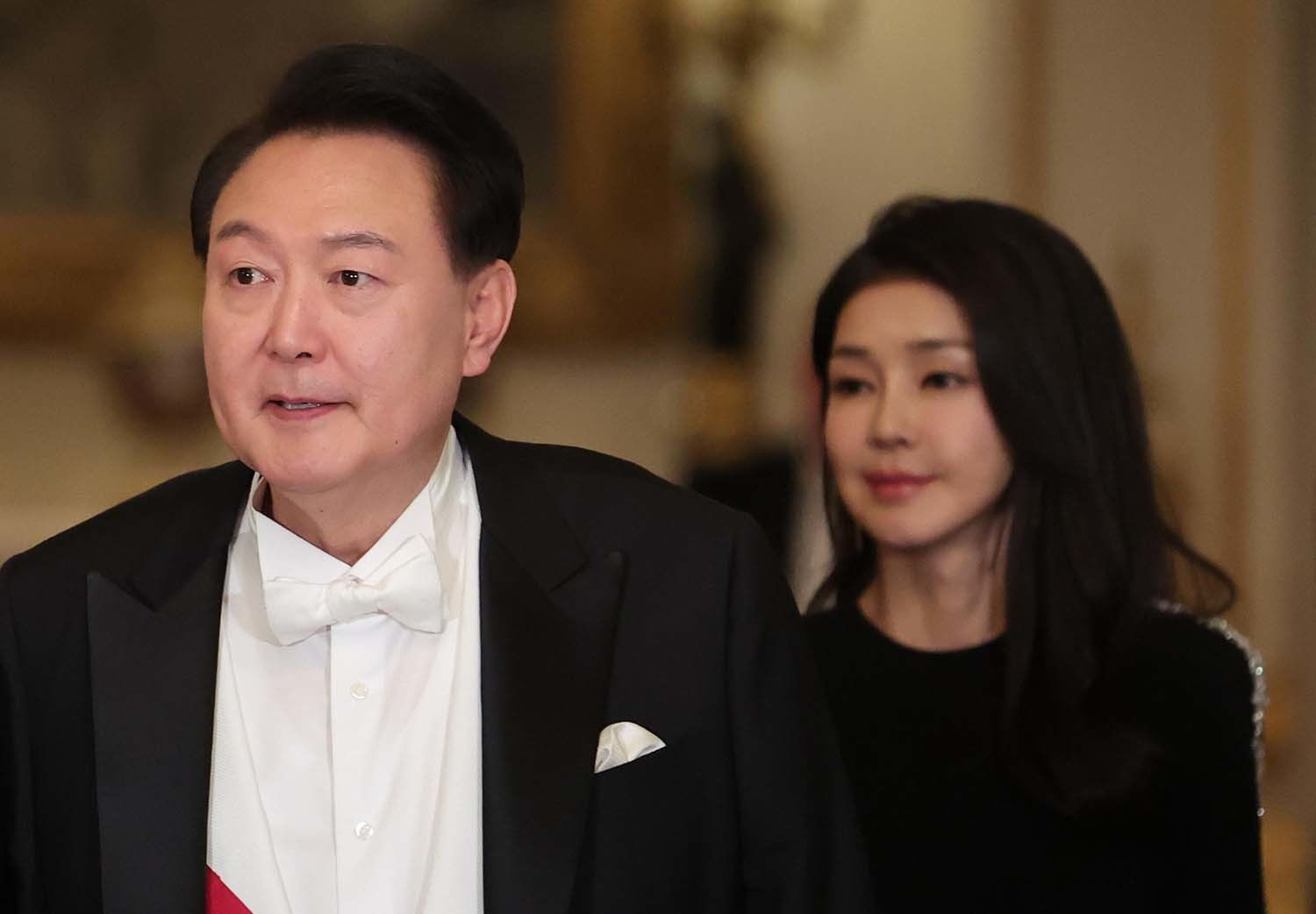 윤석열 전 대통령과 그의 부인 김건희 여사. / 옛 대통령실