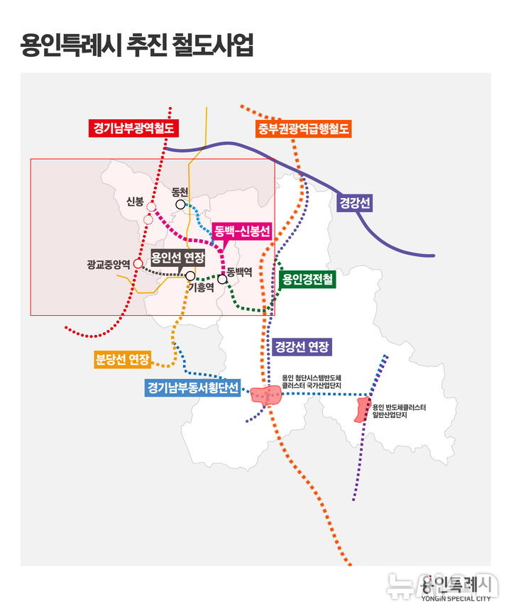 용인특례시 추진 철도사업. / 용인특례시