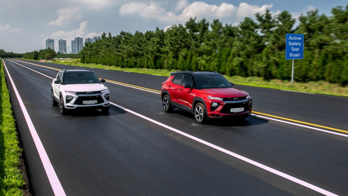 청라 주행 시험장 능동 안전 시험로. / GM 한국사업장