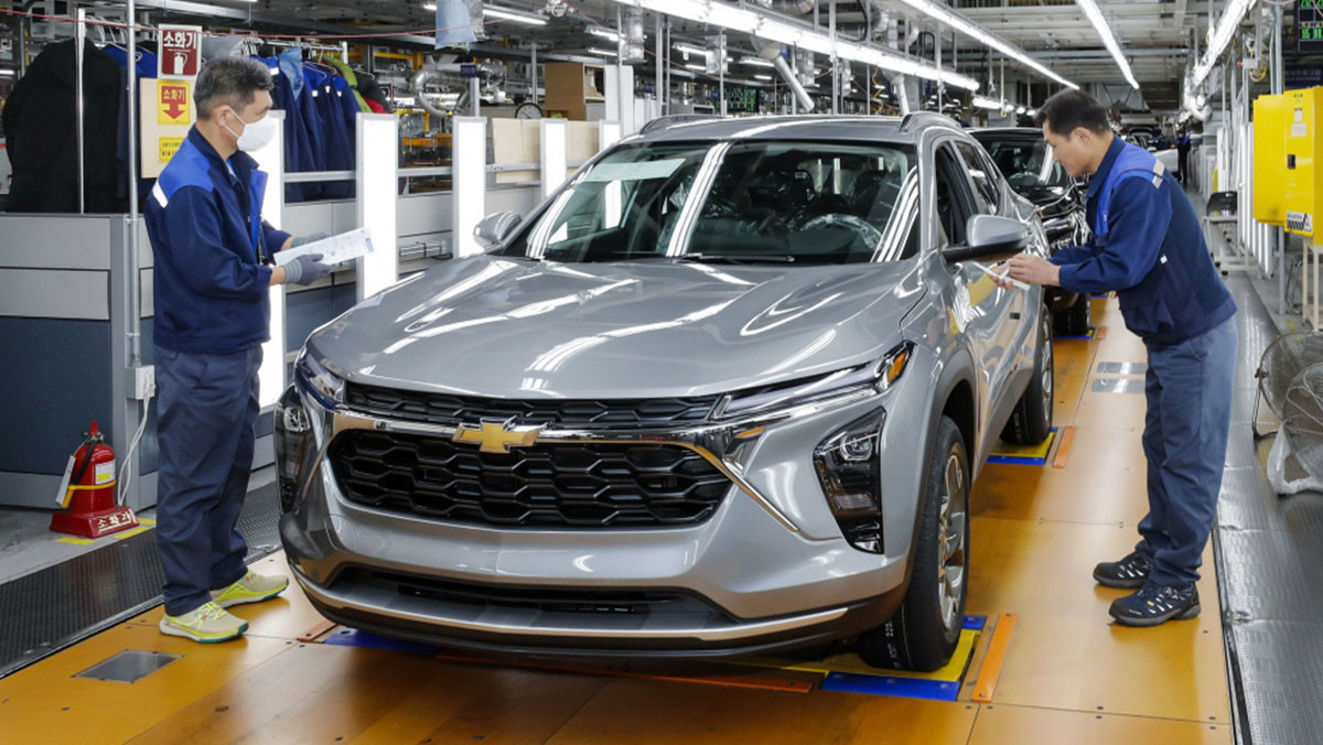 GM 한국사업장 창원 공장의 트랙스 크로스오버 생산 라인. / GM 한국사업장