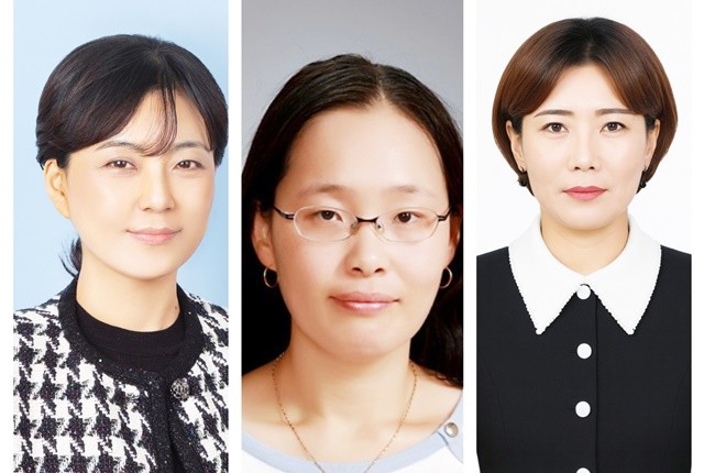 왼쪽부터 월계중 김은실, 창의융합교육원 김윤미, 우산중학교 장미라