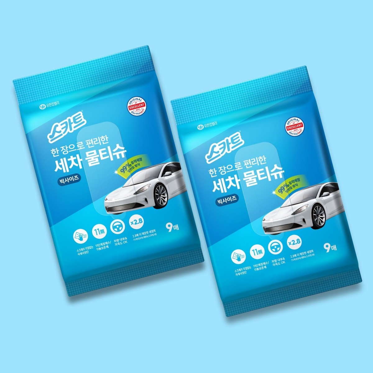 유한킴벌리, 한 장으로 편리한 세차물티슈 출시 / 유한킴벌리 제공