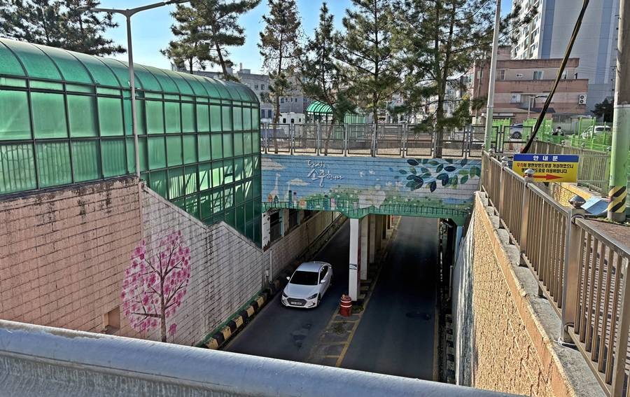 황성 제2지하차도 내부 모습. 경주시는 동천~황성 도시숲 조성사업과 연계해 지하차도 유지 여부와 도로 평면화 전환을 놓고 주민설문조사를 진행하고 있다./경주시