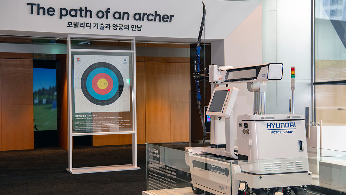 현대차그룹이 제작한 양궁 개인 훈련용 슈팅로봇. / 현대자동차
