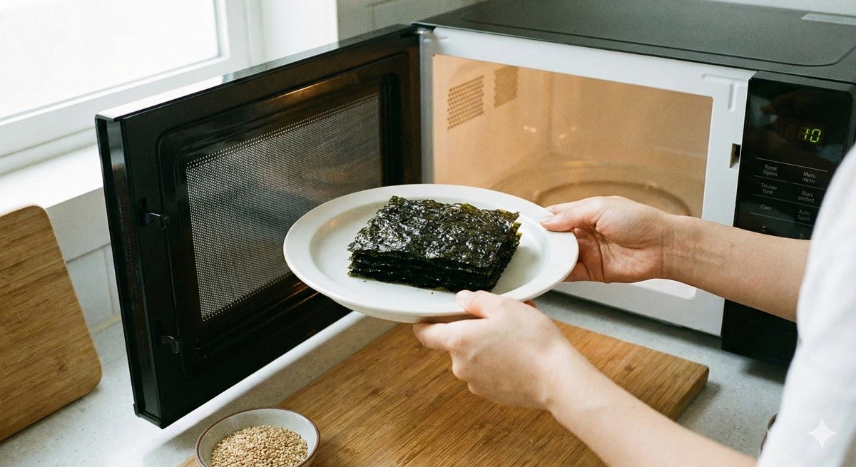 전자레인지를 활용한 김 굽기