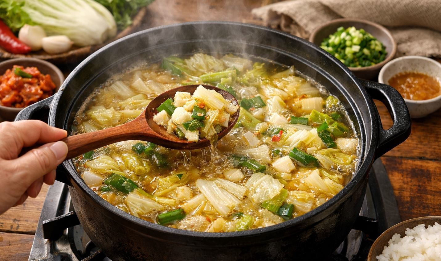 겨울철에 특히 맛있는 배춧국 모습. 기사 이해를 돕기 위해 AI를 활용헤 제작한 자료 사진입니다.