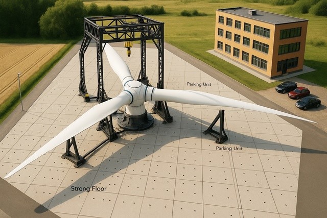 미래에너지 핵심사업 국비- 해상풍력 핵심부품 시험센터-피치요 베어링 센터 조감도