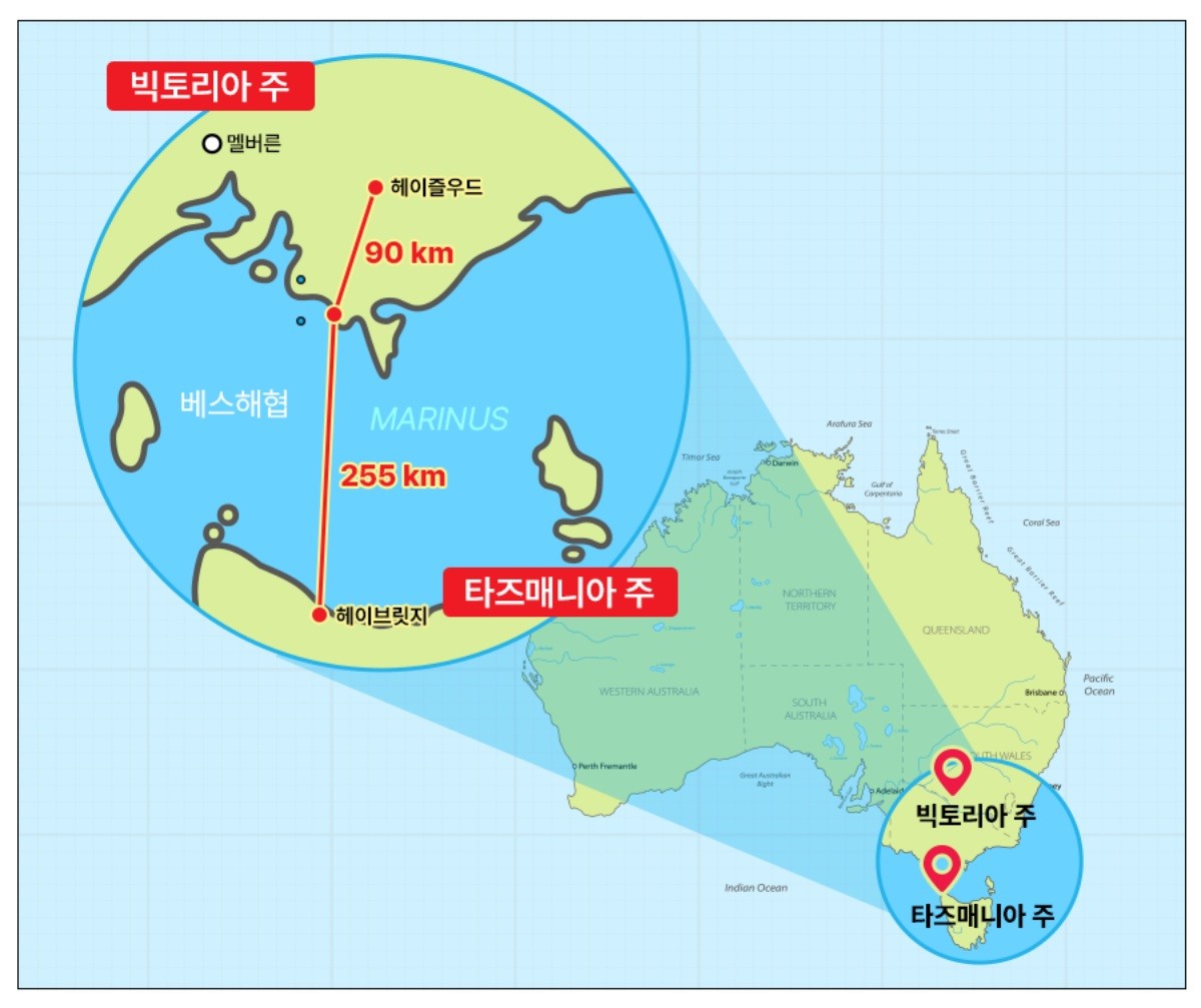 삼성물산 호주 마리너스링크 HVDC 사업 위치도 / 삼성물산