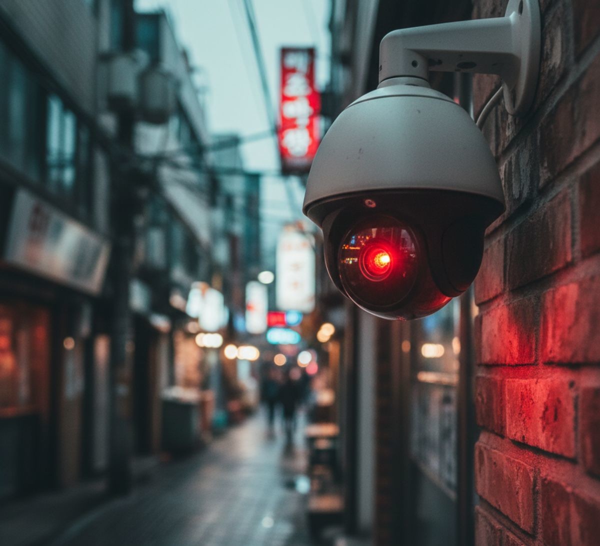 골목의 CCTV. 기사 내용을 바탕으로 제작한 자료사진.