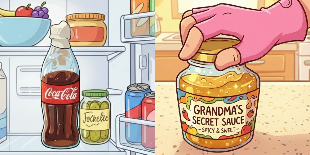 AI를 활용해 제작한 설명 이미지. 고무장갑의 손가락 부분은 용기 밀폐 상태를 유지하는데 사용할 수 있다 (왼). 손바닥 부분은 반장갑 형태로 활용 가능하다 (오).