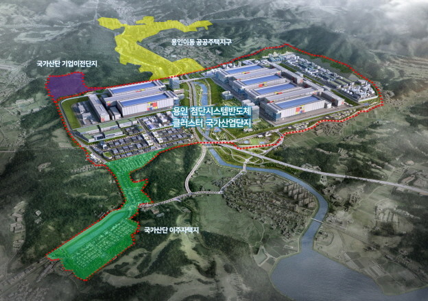 용인특례시에 조성되고 있는 이동남사 '용인 첨단시스템반도체 국가산업단지 조감도. / 용인특례시