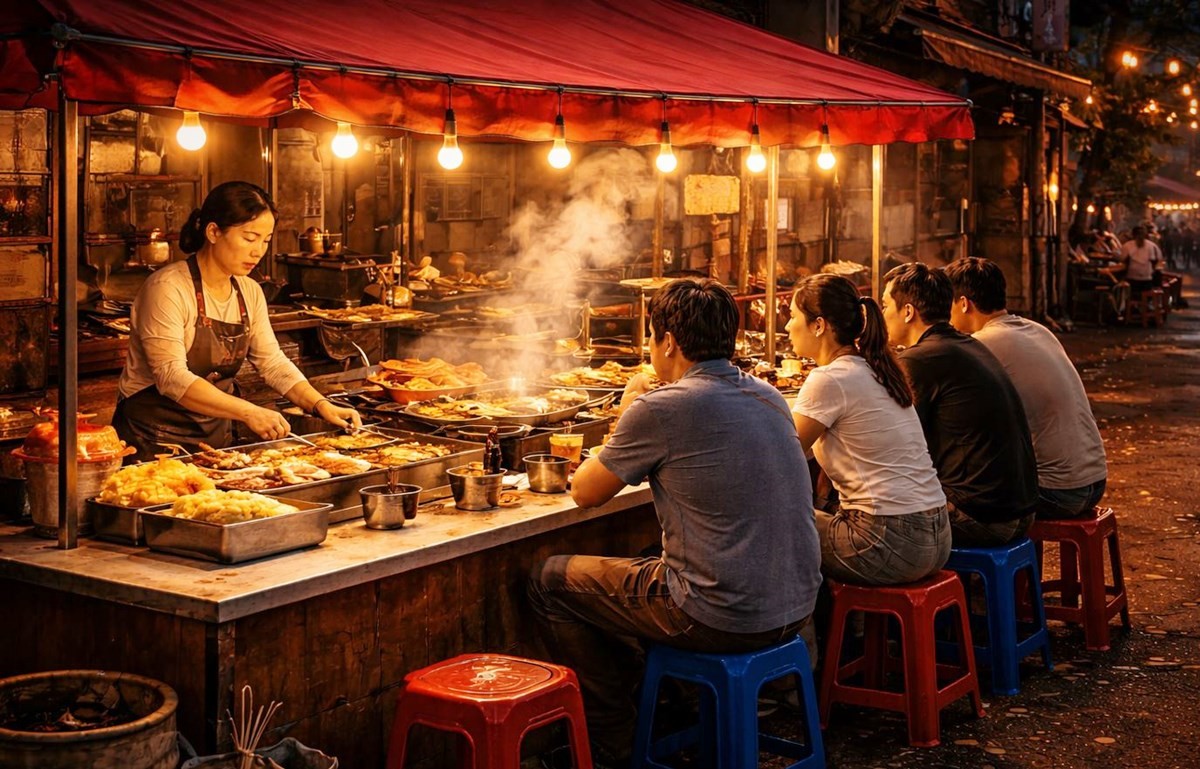 산낙지 등을 파는 포장마차 모습. 기사 이해를 돕기 위해 AI를 활용해 제작한 자료 사진입니다. 실제 모습과 다소 차이가 있을 수 있습니다.