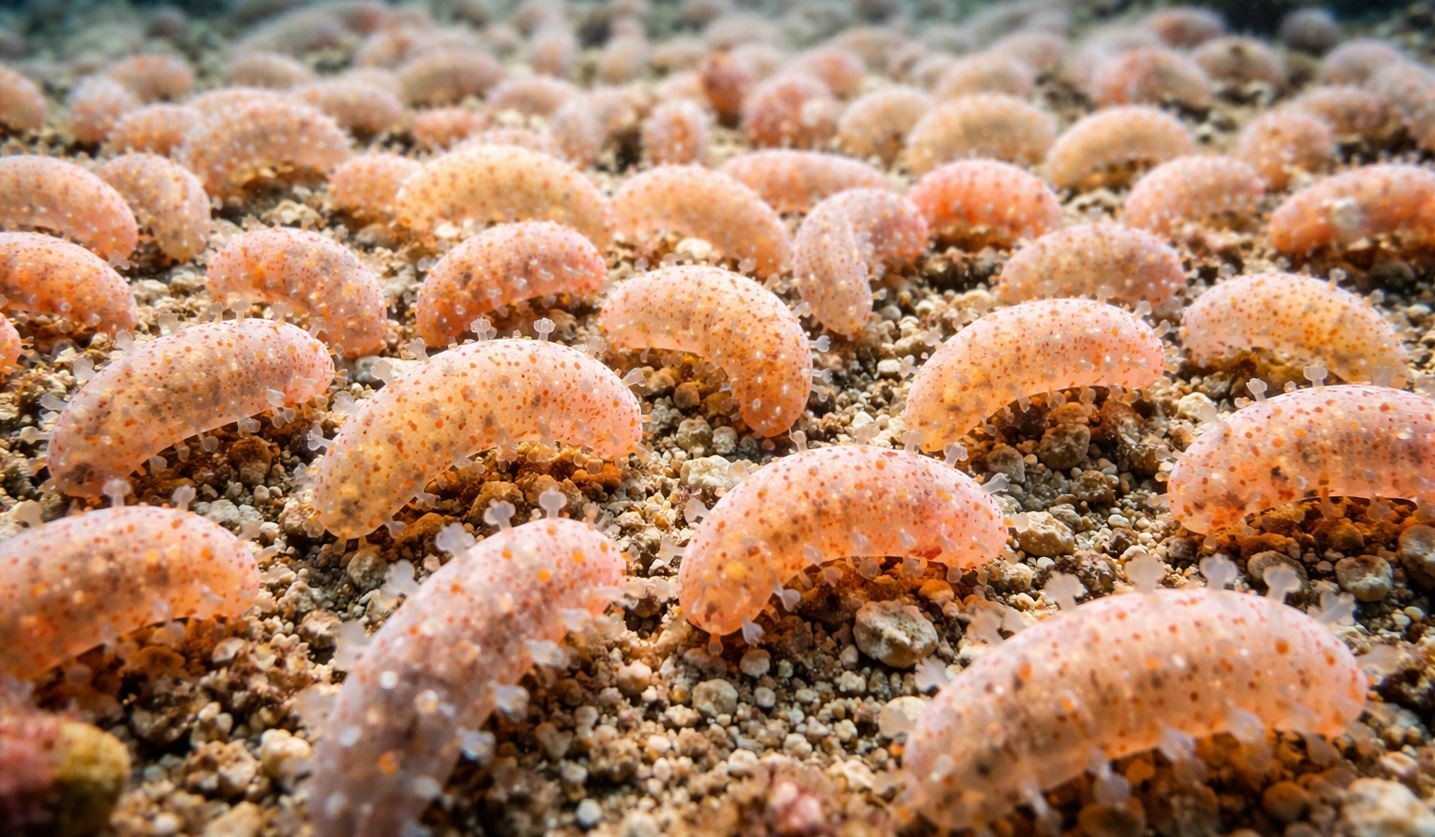 해삼 모습. 기사 이해를 돕기 위해 AI를 활용해 제작한 자료 사진입니다. 실제 모습과 다소 차이가 있을 수 있습니다.