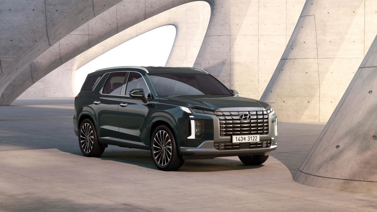 팰리세이드의 페이스리프트 모델인 ‘더 뉴 팰리세이드(The new PALISADE)’. / 뉴스1