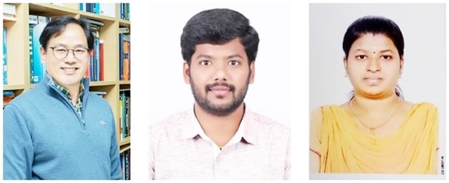 최한철 교수, Logesh 박사, Deepalakshmi 박사과정생(왼쪽부터)