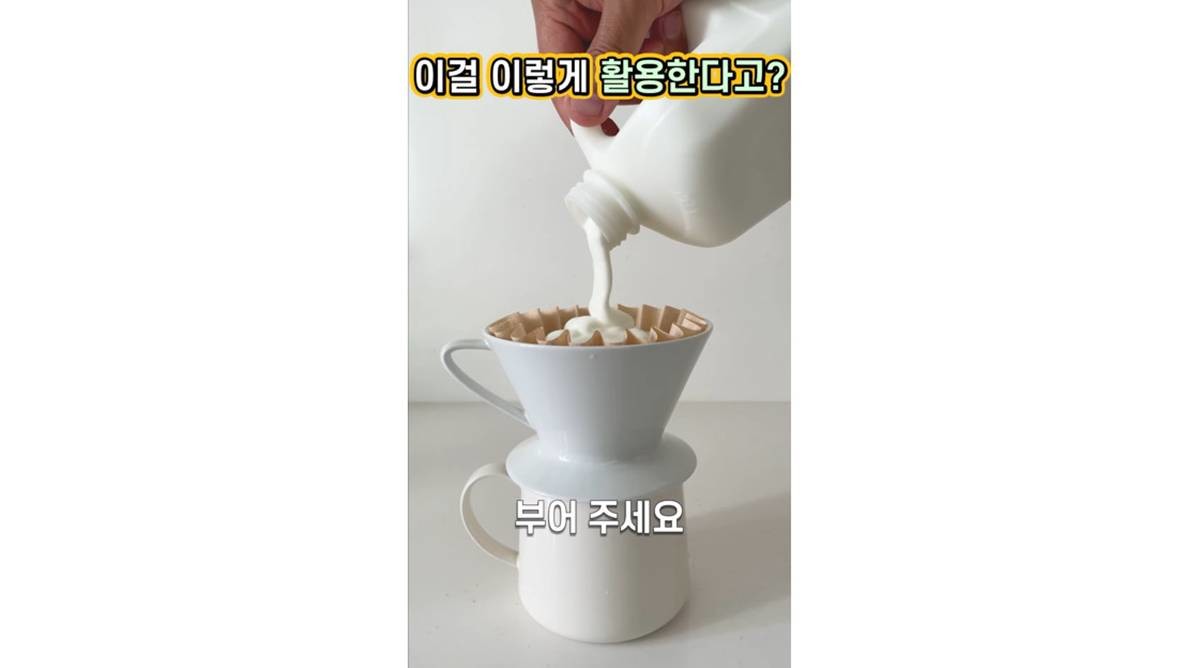 커피 필터에 요거트를 부으면? / 유튜브 '봄집사'