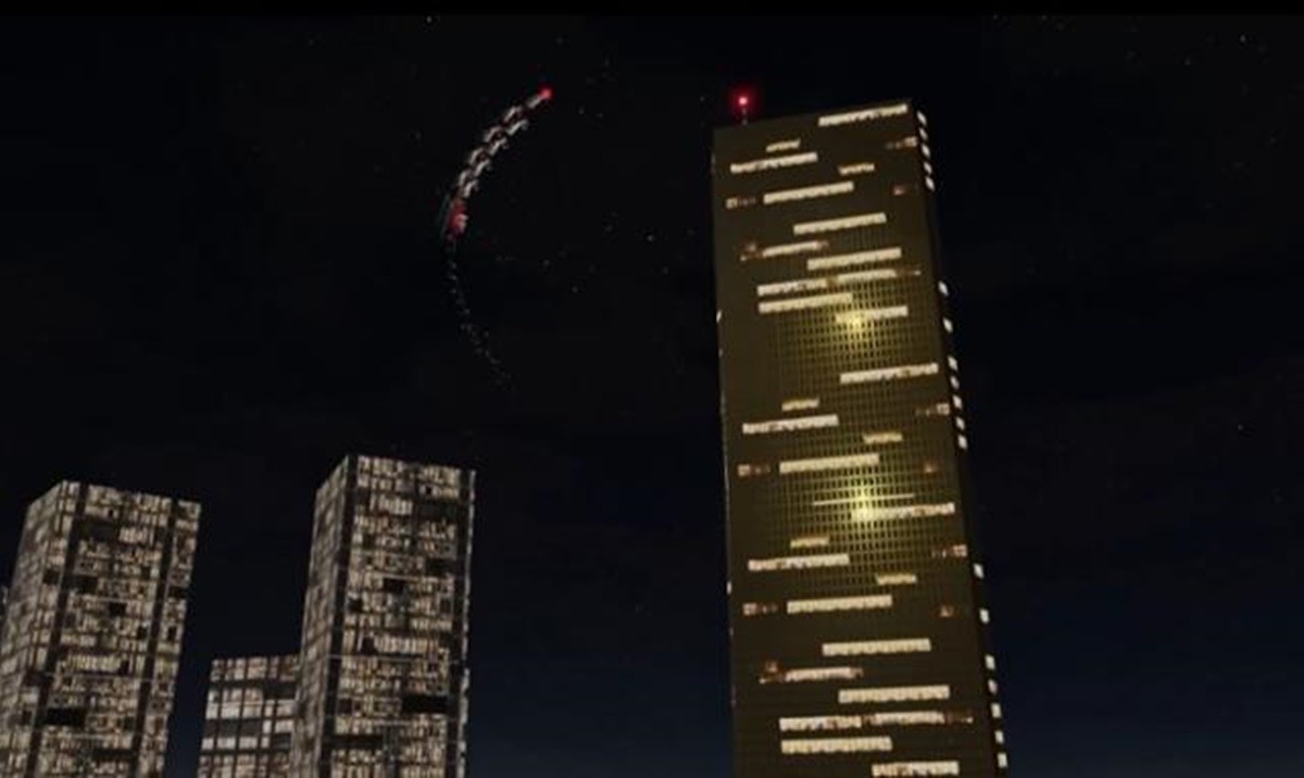 63빌딩을 지나가는 산타클로스 /     북미항공우주방위사령부(NORAD)