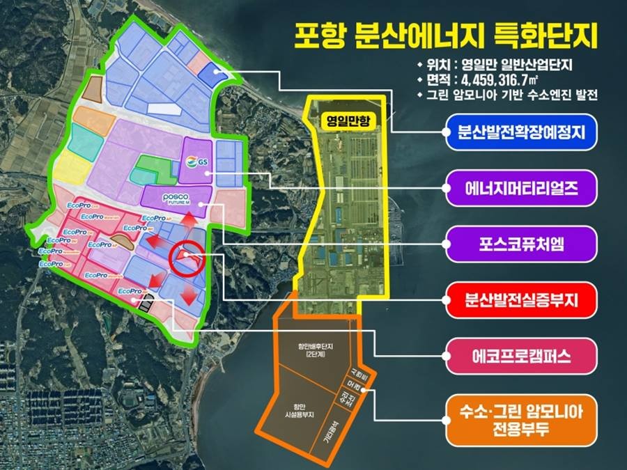 포항 분산에너지 특화단지 배치도/이하 포항시