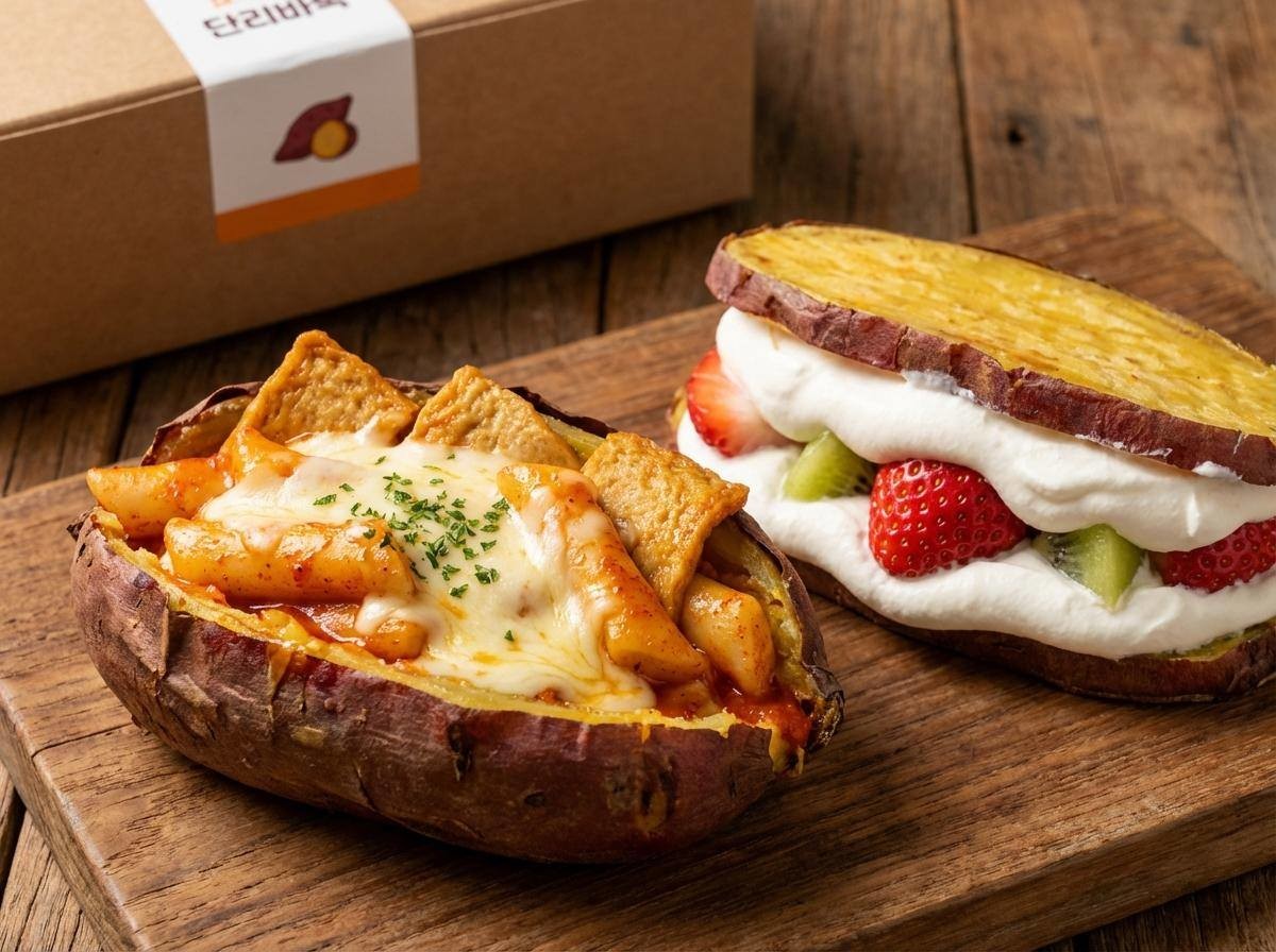 군고구마 퓨전 음식들. 기사 내용을 바탕으로 제작한 자료사진.