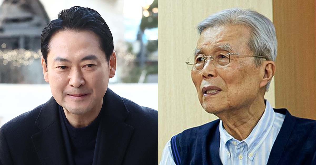 장동혁(왼쪽) 국민의힘 대표와 김종인 전 국민의힘 비상대책위원장. / 뉴스1