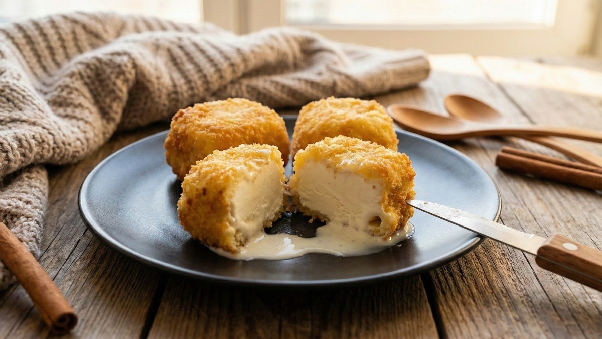 기사 내용 이해를 돕기 위해 AI로 제작한 아이스크림 튀김 사진