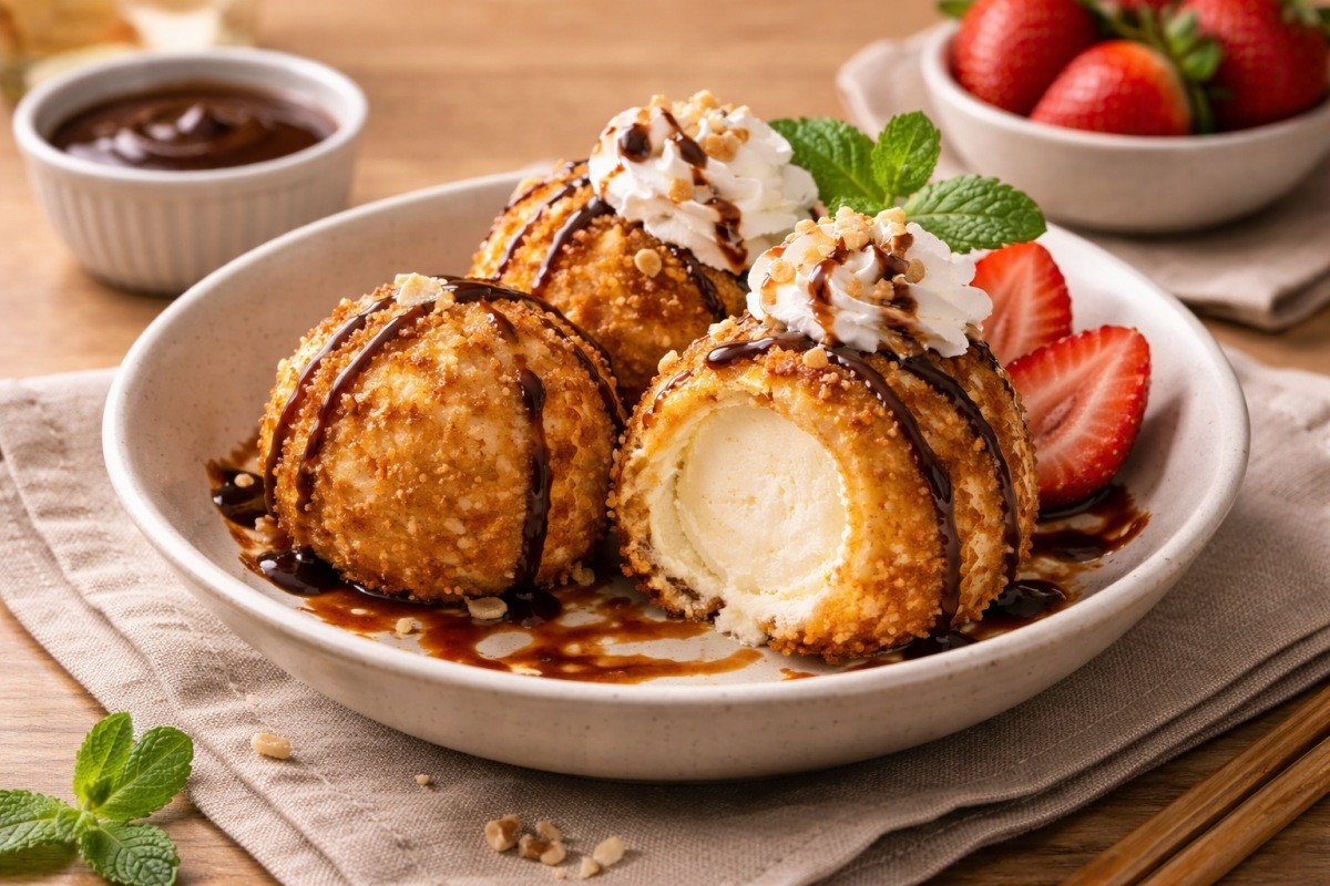 기사 내용 이해를 돕기 위해 AI로 제작한 아이스크림 튀김 사진