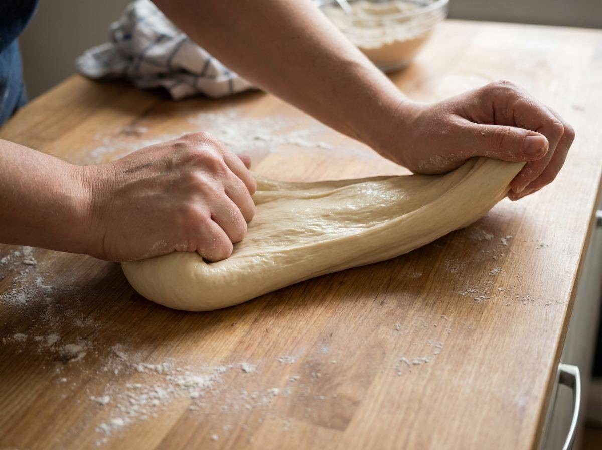 탕종식빵 반죽 작업. 기사 내용을 바탕으로 제작한 자료사진.