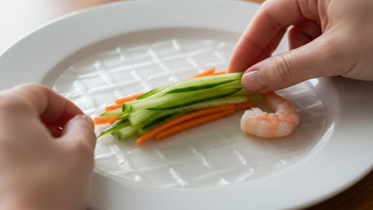 월남쌈을 만드는 모습. AI가 생성한 자료사진.