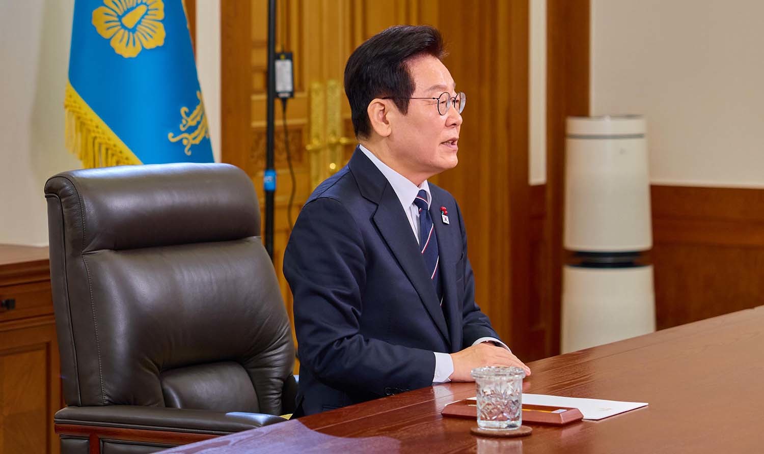 이재명 대통령이 청와대에서 2026년 신년사를 발표하고 있다. / 청와대 제공.