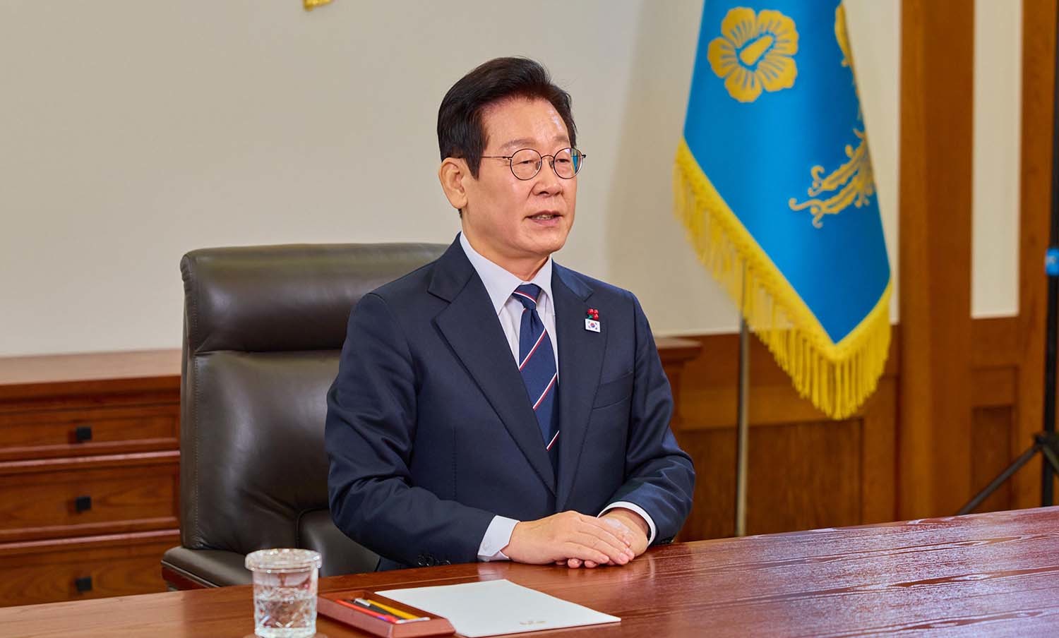 이재명 대통령이 청와대에서 2026년 신년사를 발표하고 있다. / 청와대 제공.