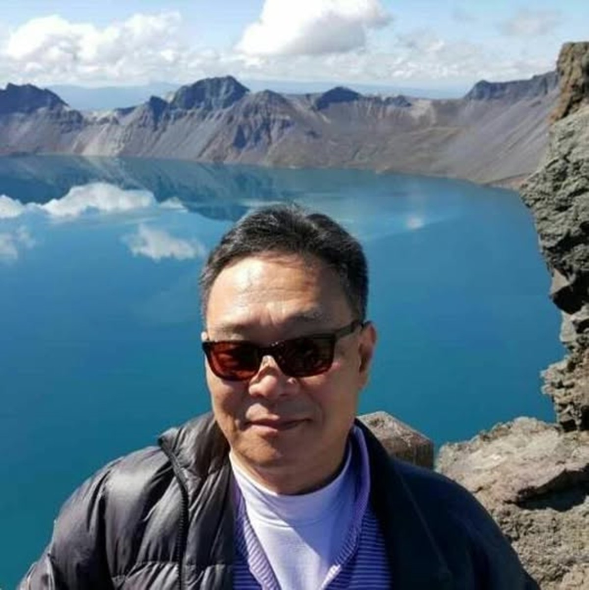 백두산 정상을 찾은 고인. / 고인 페이스북