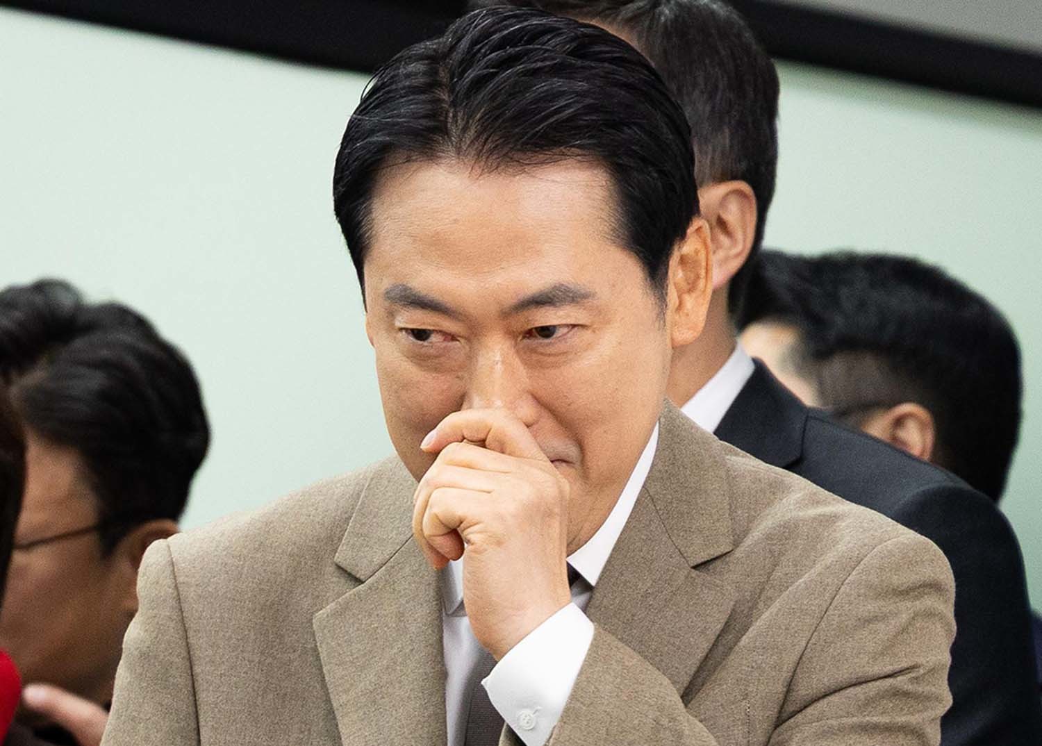 장동혁 국민의힘 대표가 2025년 12월 31일 서울 여의도 중앙당사에서 열린 2025 사무처 당직자 종무식에 참석하고 있다.  / 뉴스1