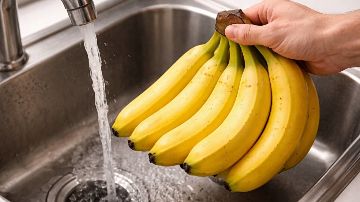 '흐르는 물에 바나나를?' 기사 내용을 바탕으로 제작한 자료사진.