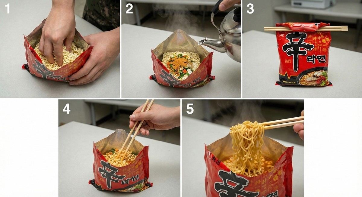 뽀글이 조리 과정 / 위키트리