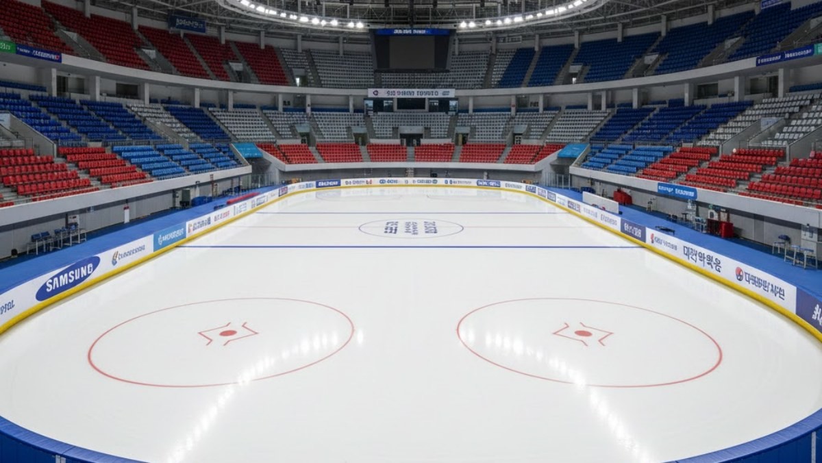 쇼트트랙 경기장. AI가 생성한 자료사진.