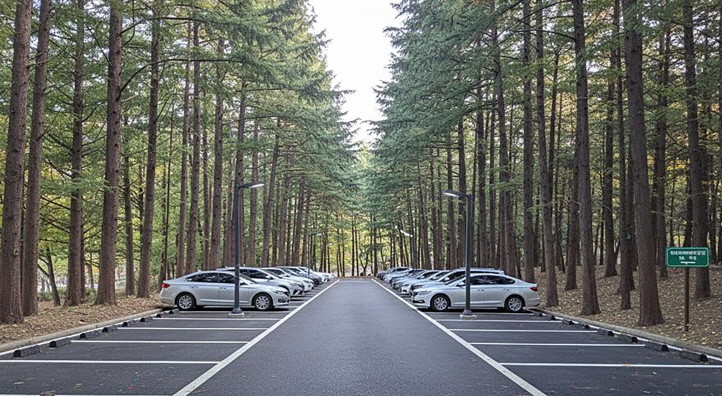 성남시 중원구 상대원동 하이테크밸리 근린공원에 조성하는 지평식 주차장 인공지능(AI) 생성 이미지. / 성남시