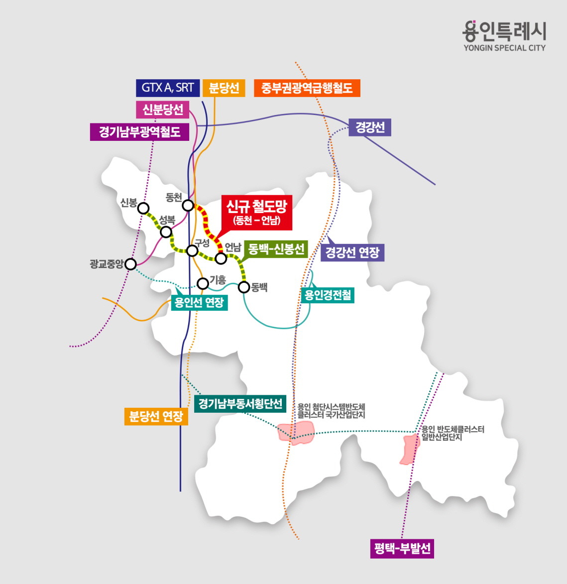 용인특례시추진철도사업. / 용인특례시