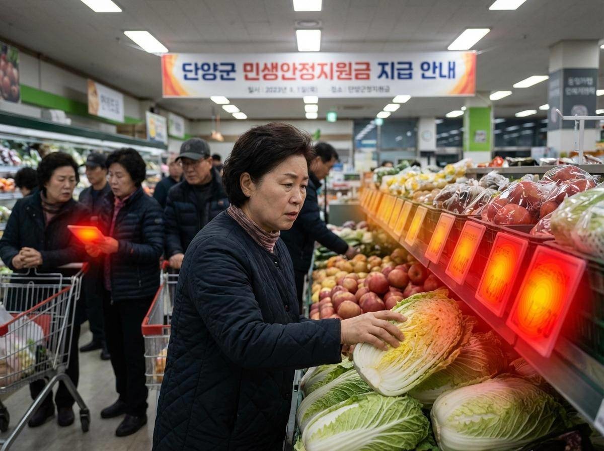 단양군은 고물가와 경기 불확실성으로 어려움을 겪는 군민들의 생활 안정을 위해 '단양형 민생안정지원금'을 지급한다. 기사 내용을 바탕으로 제작한 자료사진.