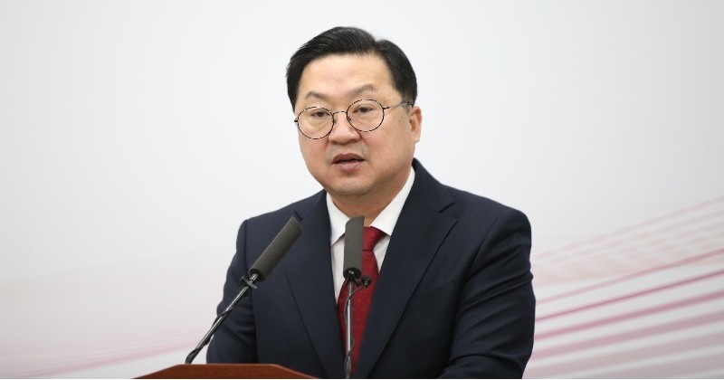 이장우 대전시장이 5일 열린 신년 브리핑에서 대전충남 통합과 관련 입장을 밝히고 있다. /사진=김지연 기자